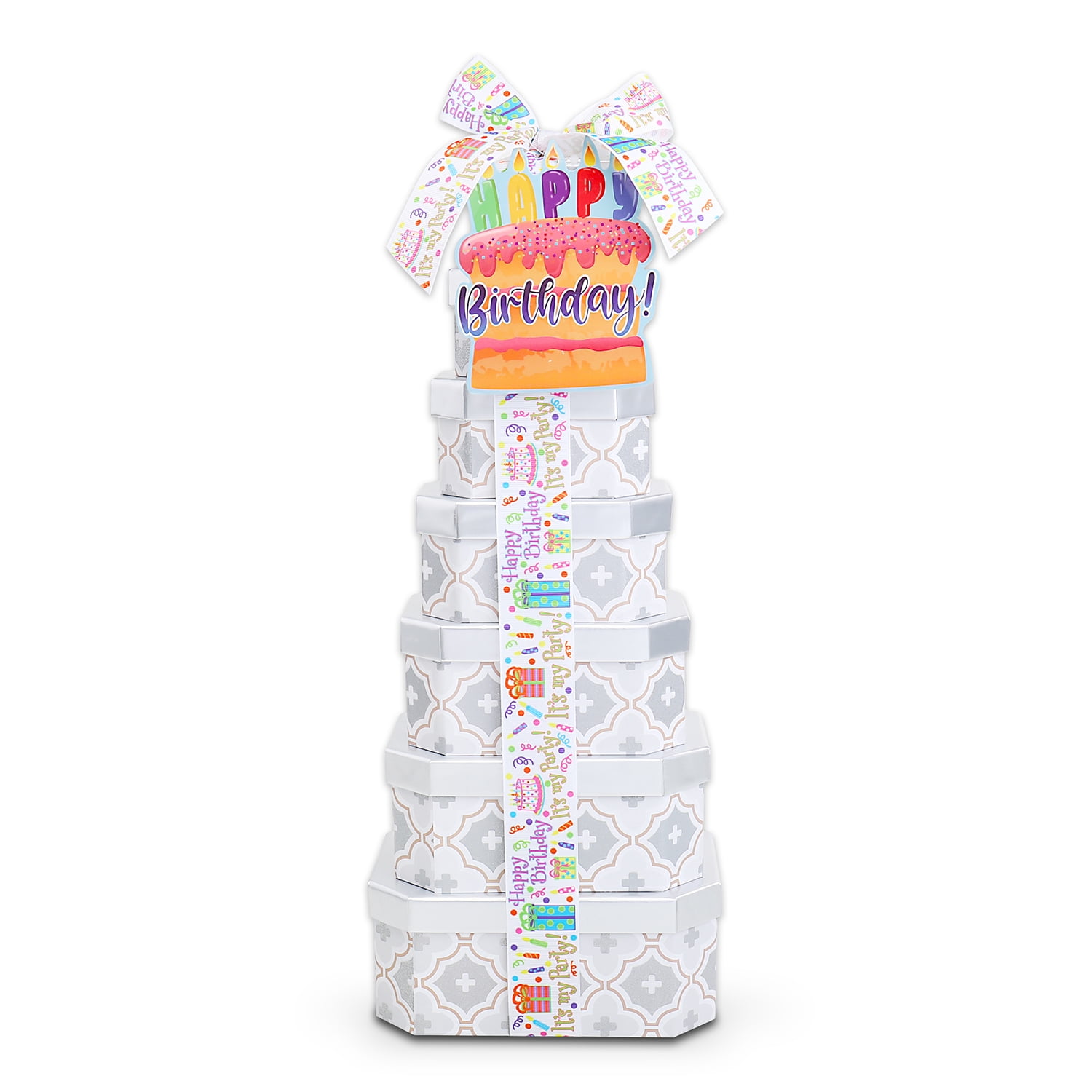 Alder Creek Gift Baskets Birthday Celebrations 7 High Tower (8 Items per Gift)