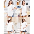 thumbnail image 4 of Ekouaer Women's Maternity Shirts Short Sleeve Pregnancy Tops Blouses Split Side Casual Crewneck Pregnant Tunic Tee, 4 of 5