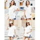 thumbnail image 4 of Ekouaer Women's Maternity Shirts Short Sleeve Pregnancy Tops Blouses Split Side Casual Crewneck Pregnant Tunic Tee, 4 of 5