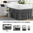 thumbnail image 4 of SGI Bedding Dorm Room Bed Skirt | Twin XL 36" Ruffled Microfiber Bed Skirt | Fade Resistant, Wrinkle Free, Anti-static, Decorative, Extra Storage Space, Clutter-Free | Zebra Print, 4 of 8