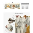 thumbnail image 5 of Thanksgiving Fall Pumpkin Maple Leaf Short Window Curtain Adjustable Tie Up Valance for Living Room Kitchen Window Drapes, 5 of 6