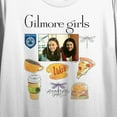 thumbnail image 2 of Gilmore Girls Lorelai & Rory Screenshot & Icons Crew Neck Short Sleeve Women's White Crop Top-Medium, 2 of 5