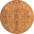thumbnail image 1 of Ahgly Company Indoor Round Abstract Brown Contemporary Area Rugs, 8' Round, 1 of 4