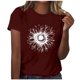 thumbnail image 1 of Tops Cortos para las Mujeres Blusas Impresas Manga Corta Cuello Redondo, Tops de Blusa para las Mujeres Primavera Verano Casual, 1 of 4