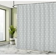 thumbnail image 5 of Ambesonne Abstract Shower Curtain, Floral Like Ornates Art, 69"Wx70"L, White Dark Slate Blue, 5 of 5