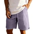 thumbnail image 2 of Wovilon Men's Relaxed Fit Drawstring Shorts with Side Pockets and Crinkled Texture, Lightweight Quick-Dry Breathable Casual Summer Bottoms for Daily Wear, Vacation and Gym Workouts, 2 of 9