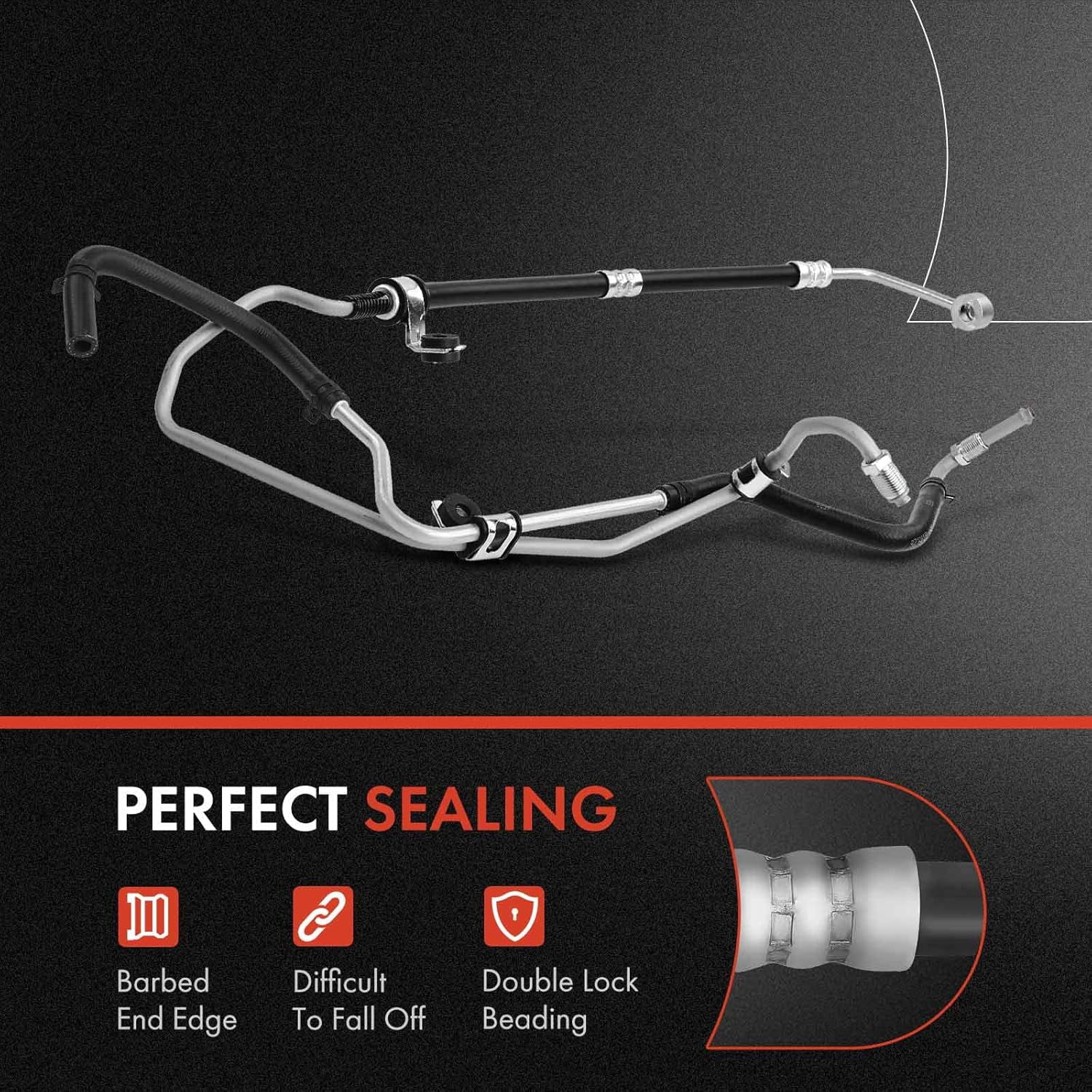 A-Premium Power Steering Pressure & Return Hose Line Assembly Compatible with Hyundai Genesis Coupe 2013 2014 2015 2016, 3.8L, Pump to Reservoir