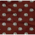 thumbnail image 4 of oneOone Organic Cotton Poplin Twill Fabric Elephant Block Printed Craft Fabric BTY 42 Inch Wide, 4 of 4