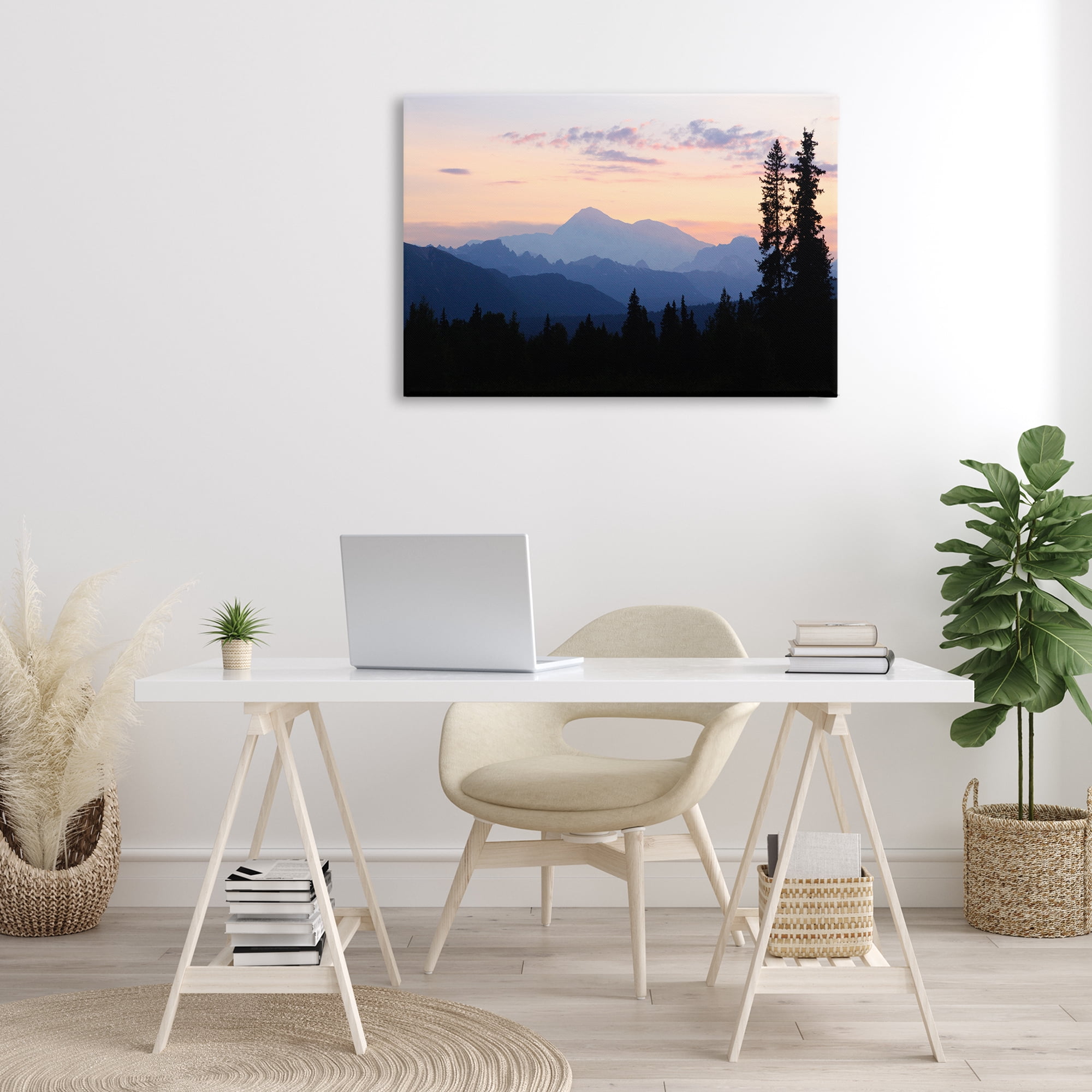 Stupell Industries Midnight On Mountain Landscape & Nature Photography Wrapped Canvas Art Print Wall Art, 36 x 24