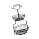 thumbnail image 5 of Cesta de almacenamiento para el hogar, organizador de aperitivos, cesta de alambre resistente de 2 capas, soporte para frutas para encimera de sala de, 5 of 9