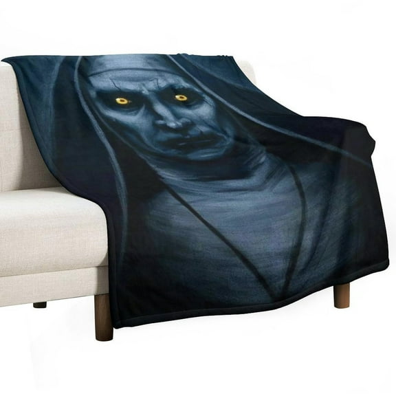 The Conjuring Mystery Nun Horror Movie Luxury Flannel Blanket - Super Soft Anti-Static Plush Warm Blanket for Sofa Bed - Extra Large Cozy Blanket for Men and Women, Home Decor Gift.