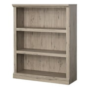 Pemberly Row Contemporary Engineered Wood 3-Shelf Bookcase in Laurel Oak