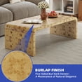 thumbnail image 5 of ModFusion Burl Wood U-Shaped Coffee Table, Modern Center Table for Living Room & Home Office, 5 of 10