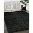 thumbnail image 3 of Ahgly Company Machine Washable Indoor Round Industrial Modern Night Black Area Rugs, 6' Round, 3 of 7