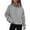 03# Light Gray, variant on Qwertyu Womens Sweatshirts Half Zip Cropped Pullover Fleece Quarter Zipper Hoodies 2025 Fall Fashion Clothes Black M