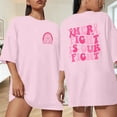 thumbnail image 2 of Jamsmile Women T-Shirts Tops Cancer Awareness Month Short Sleeve Tee Shirts Casual Soft Classic Fit Graphic Tshirts, 2 of 5