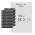 thumbnail image 2 of Home Weavers  Elegance Essentials 550GSM Cotton Zero Twist Super Absorbent Wash Cloth Set of 12 13"x13" - Dark Grey, 2 of 5