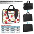 thumbnail image 6 of YFYANG 14 inch Universal Laptop Bag Oxford Cloth Laptop Sleeve, Multi-functional Watercolor Strawberry Butterfly Doodle Pattern Notebook Computer Messenger Bag Handbag, 6 of 8