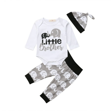 

Newborn Baby Boy Cotton Top Bodysuit Romper Pants Leggings Hat Outfit Clothes