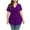Purple, variant on Meichang Plus Size Peplum Tops for Women Lace Short Sleeve V Neck Wrap Shirts Dressy Casual Solid Tunic Tops Summer Business Work Top