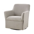 thumbnail image 4 of Augustine Swivel Glider Chair, Grey Fabric Accent Chair for Living Room, 360° Swivel, Solid Wood Frame, 300lb Capacity, No Assembly Required. Perfect for relaxation!, 4 of 8