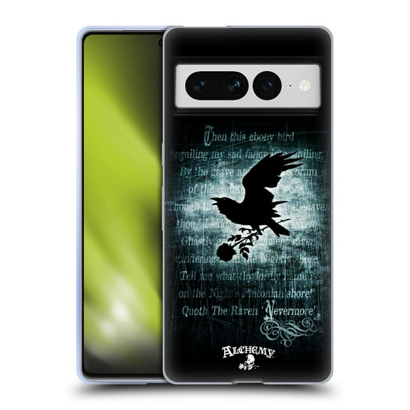 Head Case Designs Officially Licensed Alchemy Gothic Wing Nevermore Soft Gel Case Compatible with Google Pixel 7 Pro