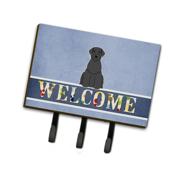 Carolines Treasures BB5647TH68 Giant Schnauzer Welcome Leash or Key Holder Triple multicolor