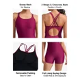 thumbnail image 2 of ANFERRY One Piece Boyleg Swimsuit Women Tummy Control Slimming Athletic Swimwear Crisscross Back Bathing Suit for Women, 2 of 8