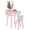 Pink:#3, variant on Sesslife Kids Vanity Set with Mirror and Drawers, Wooden Princess Makeup Desk Set with 7pcs Pretend Play Makeup Toys, Pretend Play Kids Vanity Set for Little Girls aged 3+, White