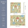 thumbnail image 2 of Yayeee Toggle Light Switch Wall Plate 2-Gang 4.56"x4.48" Decorative Outlet Cover, Colorful Flower, 2 of 7