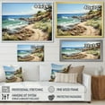 thumbnail image 4 of Designart "Coastal Pathway Rocky Beach painting" Nautical & Beach Floater Framed Wall Art Living Room, 4 of 7