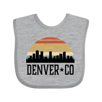 Inktastic Denver Colorado Skyline Vintage Boys or Girls Baby Bib