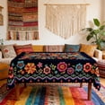 thumbnail image 7 of Mexican Floral Tablecloth for Dining Table, Mexican Folk Art Floral Tablecloth, Mexican Tablecloth, Vibrant Colorful Folk Art Pattern Table Cover, 7 of 7
