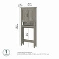 thumbnail image 6 of Bush Furniture Key West Over The Toilet Storage Cabinet in Driftwood Gray, 6 of 7