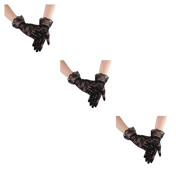 Sonducket 1 par de guantes de encaje para niña, ropa de mujer, decoración de tipo corto, accesorio de moda para decoración de dedos, para Type4 NO4