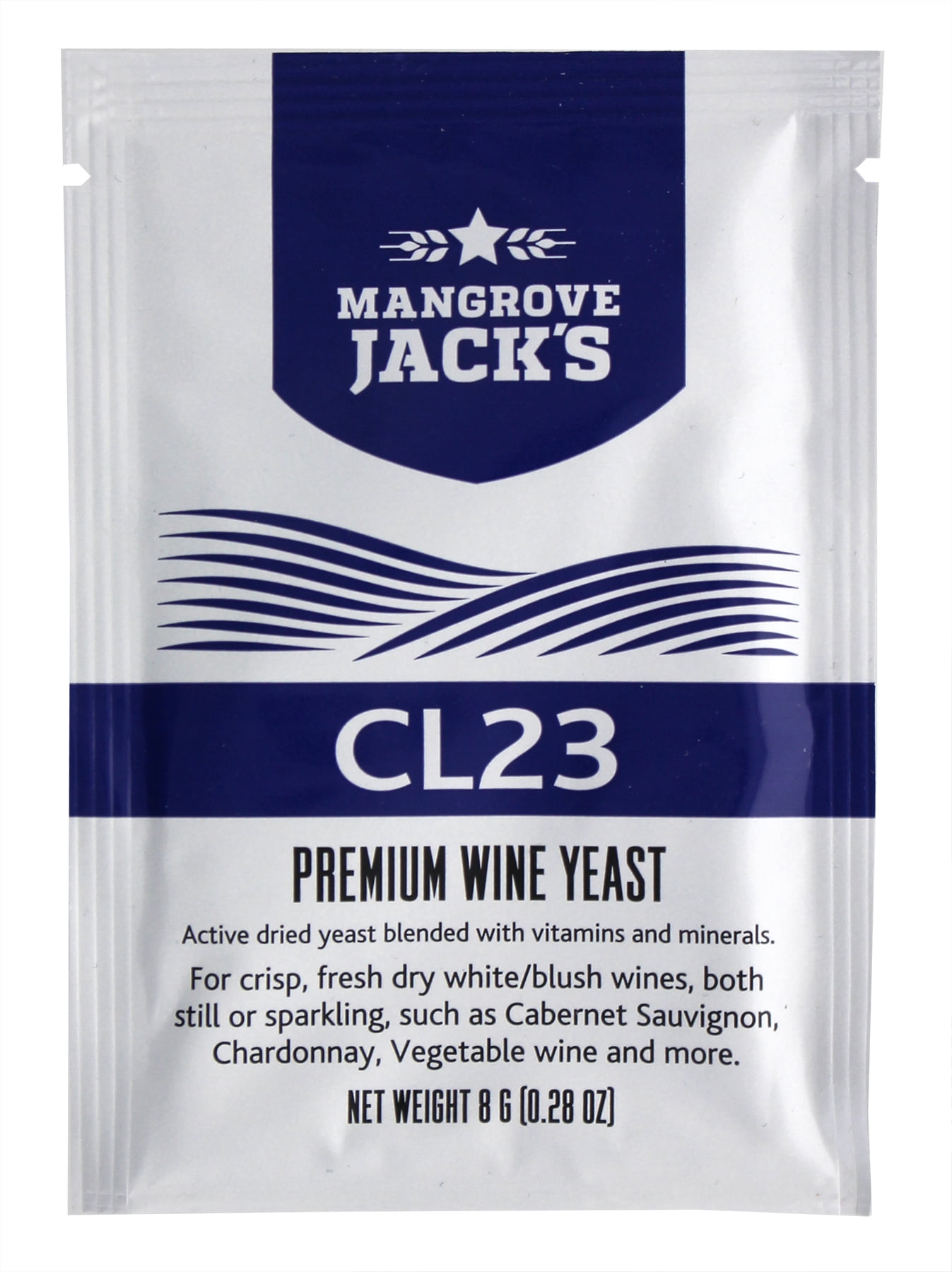 Mangrove Jack’s Wine Yeast - CL23 8g treats 23L Dry White Blush Sparkling