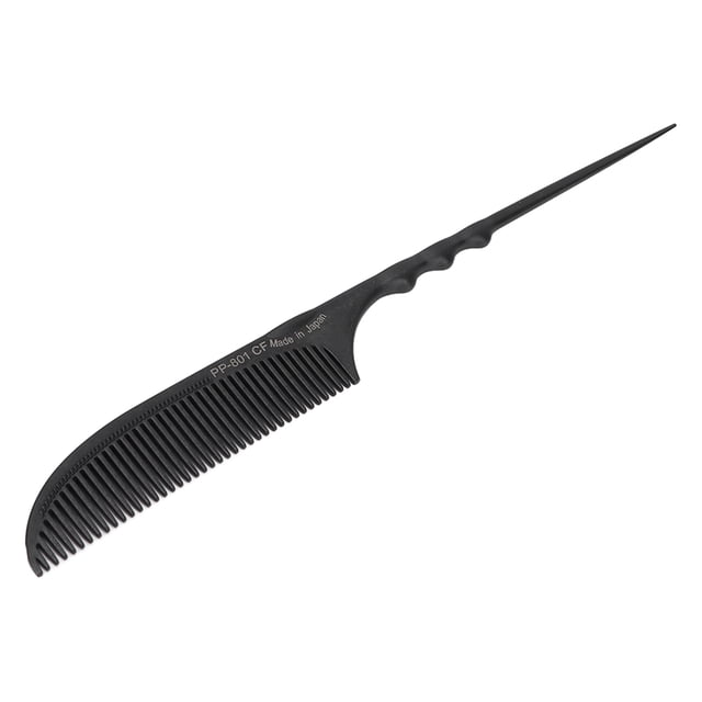 Hairdressing Comb, Anti Skid High Temperature Resistance Tail Comb For All Hair Types Black PP-801,PP-802,PP-804
