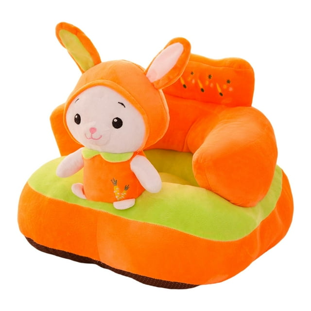 Cute Cartoon Baby Sofa Cover Learning Sit, School Baby Toys Animal Washable Soft Sofa Seat Cover, para bebés mayores de 6 relleno Conejo