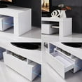 thumbnail image 5 of Ktaxon Modern LED TV Stand Unit Cabinet Shelf Table, Free Storage Drawer Entertainment Center, Living Room Bedroom Furniture, White, 5 of 8