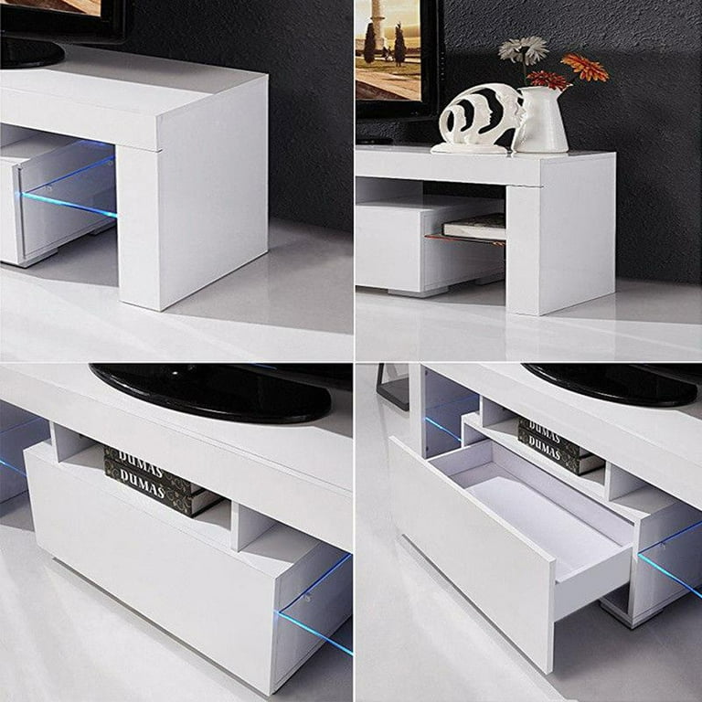 Ktaxon Modern LED TV Unit Cabinet Stand Shelf Table Free Storage