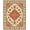 Red Orange, Pattern 4, variant on Design&I 8'x10' Washable Area Rug Extra Large Skid-Resistant Low Profile Distressed Scroll Border Traditional Patterned Hippie Vintage Orange Playful for Living Room, Family
