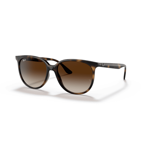 Ray-Ban RB4378 Square Sunglasses, Polished Havana with Gradient Brown Lenses