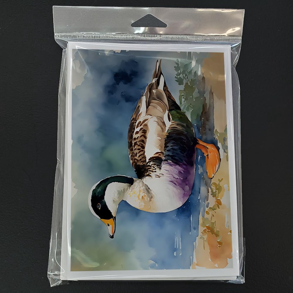 Common Eider Duck Greeting Cards Pack of 8 7 in x 5 in