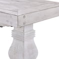 thumbnail image 4 of Kai 83 Inch Reclaimed Pine Dining Bench, Turned Pedestals, Antique White- Saltoro Sherpi, 4 of 6