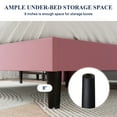 thumbnail image 4 of Sifurni QUeen Size Velvet Platform Bed Frame with Vertical Channel Tufted Wingback Headboard, Pink, 4 of 8