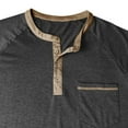 thumbnail image 5 of Mens Button V Neck Knit Shirts Slim Fit Stretchy Golf Shirts Stretch Lightweight Short Sleeve Pullover Tops, 5 of 5