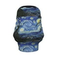 thumbnail image 2 of Fotbe The Starry Night Pattern Car Seat Covers for Babies, Nursing Breastfeeding Cover Infant Carseat Canopy, Soft Stretchy Carrier Cover, 2 of 9