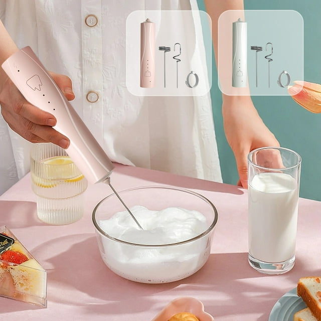 Iumwxz Coffee Mug Coffee Cup Milk Frother for Coffee , Coffee Frother Handheld Foam Maker , Whisk Drink Mini Foamer for Cappuccino, Frappe, Matcha, Hot Chocolate White Stainless Steel Today Discount