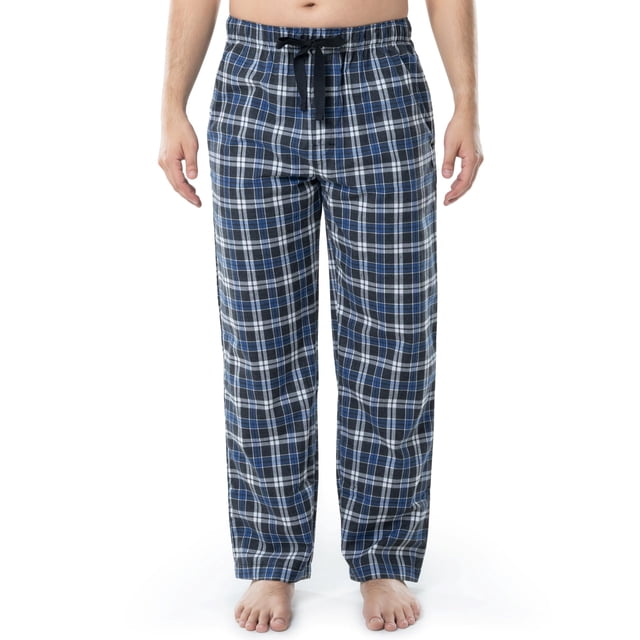 Pantalón de pijama con estampado Fruit of the Loom Woven Sleep para hombre, color negro a cuadros