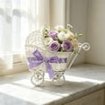 thumbnail image 6 of Imitation Rattan Wicker Baby Carriage Decor, Handwoven Mini Carriage Ornament, Rustic Boho Craft Style, Lightweight Woven Material, Baby Shower Party Tabletop Gift Display Decor, 6 of 6